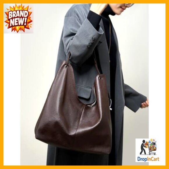Amazon.com: Hobo Bags for Women Slouchy Tote Bag Soft Casual  Genuine Leather Hobo Shoulder Bag Classic Tote Handbag Elegant Minimal Chic